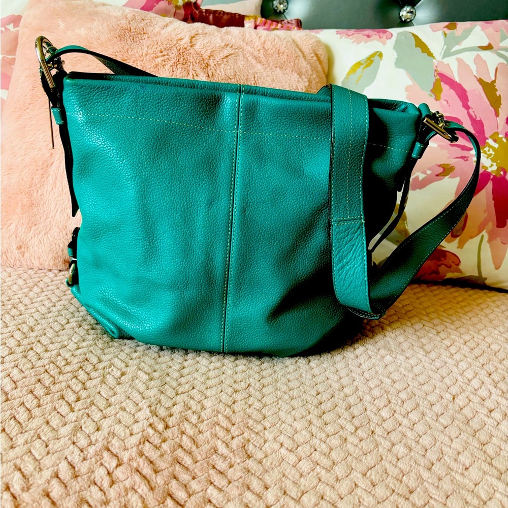 Coach Green leather Satchel